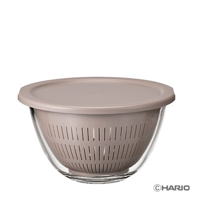 耐熱ガラス製<br>フタ・ザル付きボウル